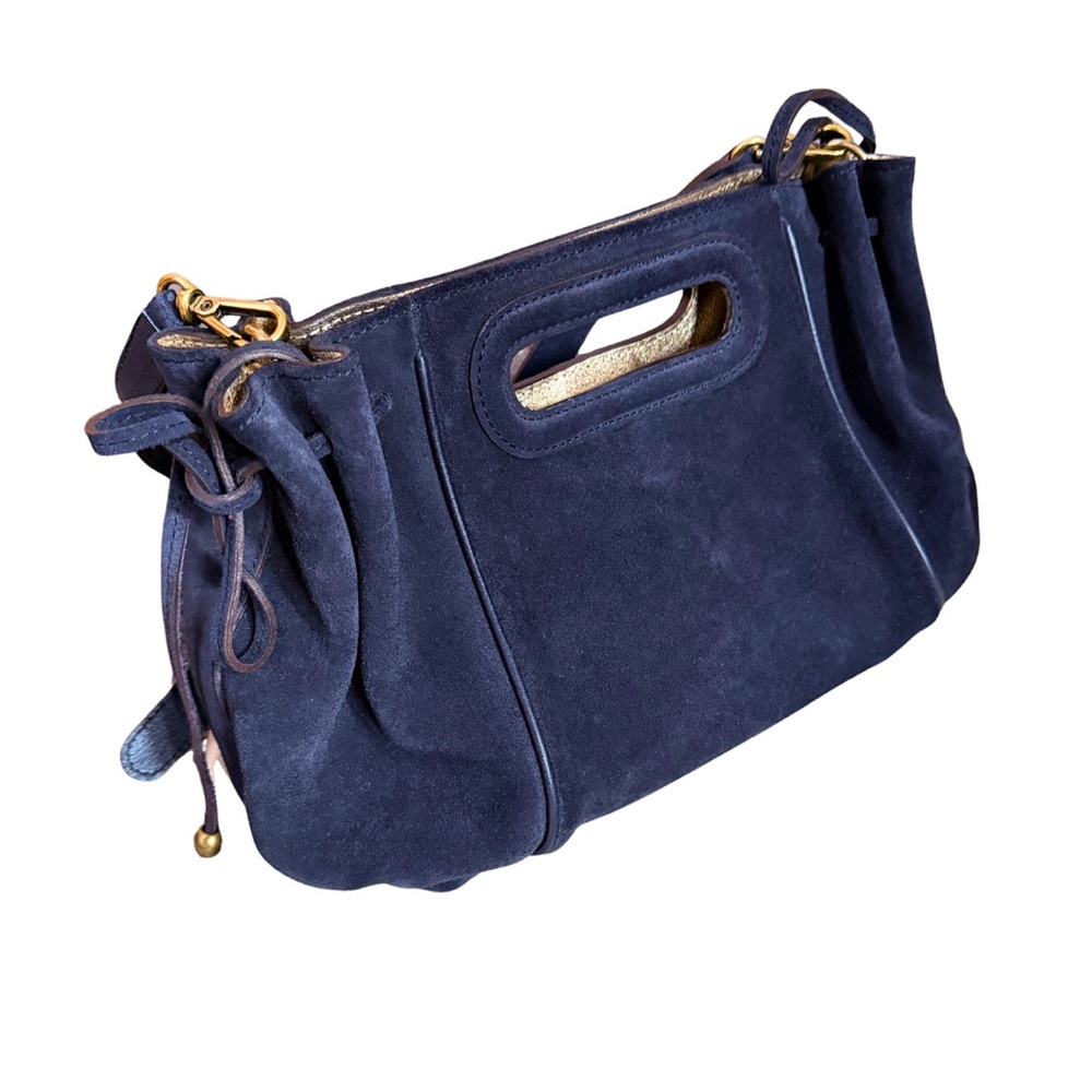 Gérard Darel Navy Suede Shoulder Bag